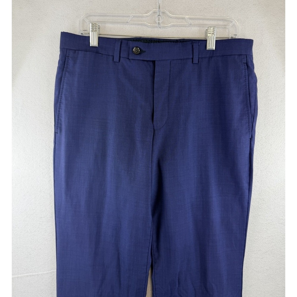 Ted Baker‎ Jefferson Pants Mens 34x32 Blue Wool Dress Flat Front Canada